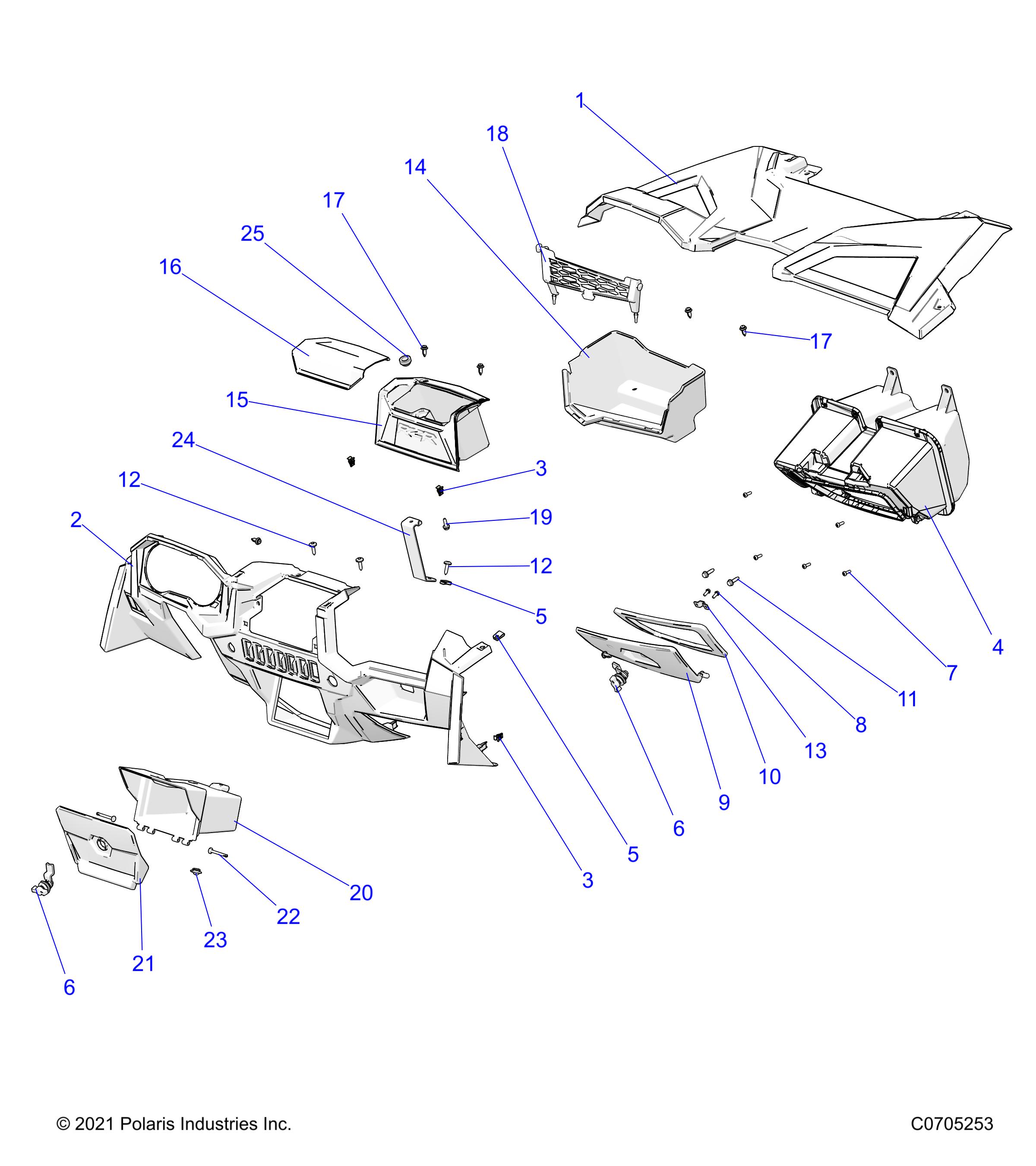 Part Number : 5454419-070 PANEL-DOUBLE DIN BLK