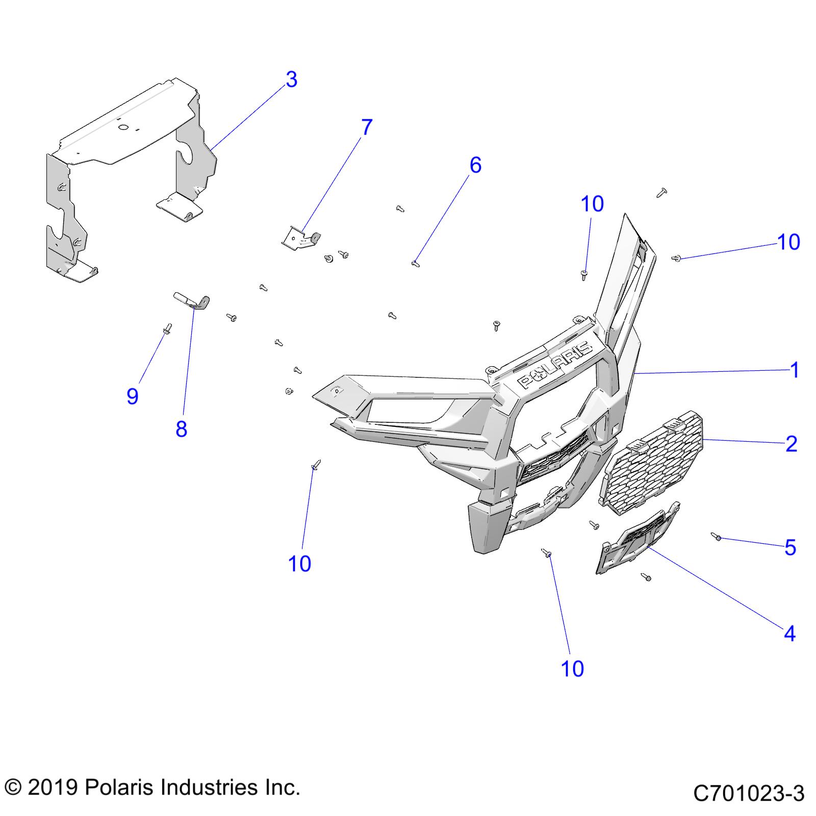 Foto diagrama Polaris que contem a peça 5439788-070