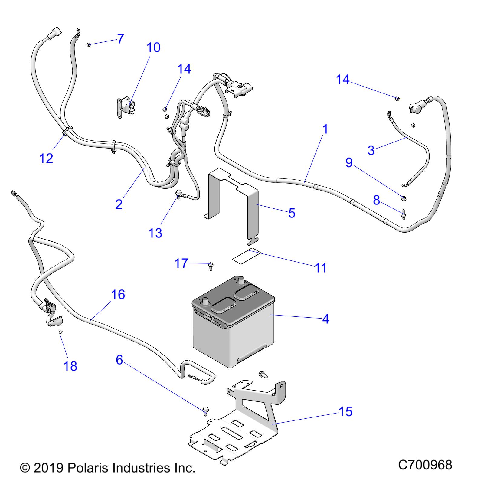 Part Number : 4080155 CABLE-BATTERY TO SOLENOID