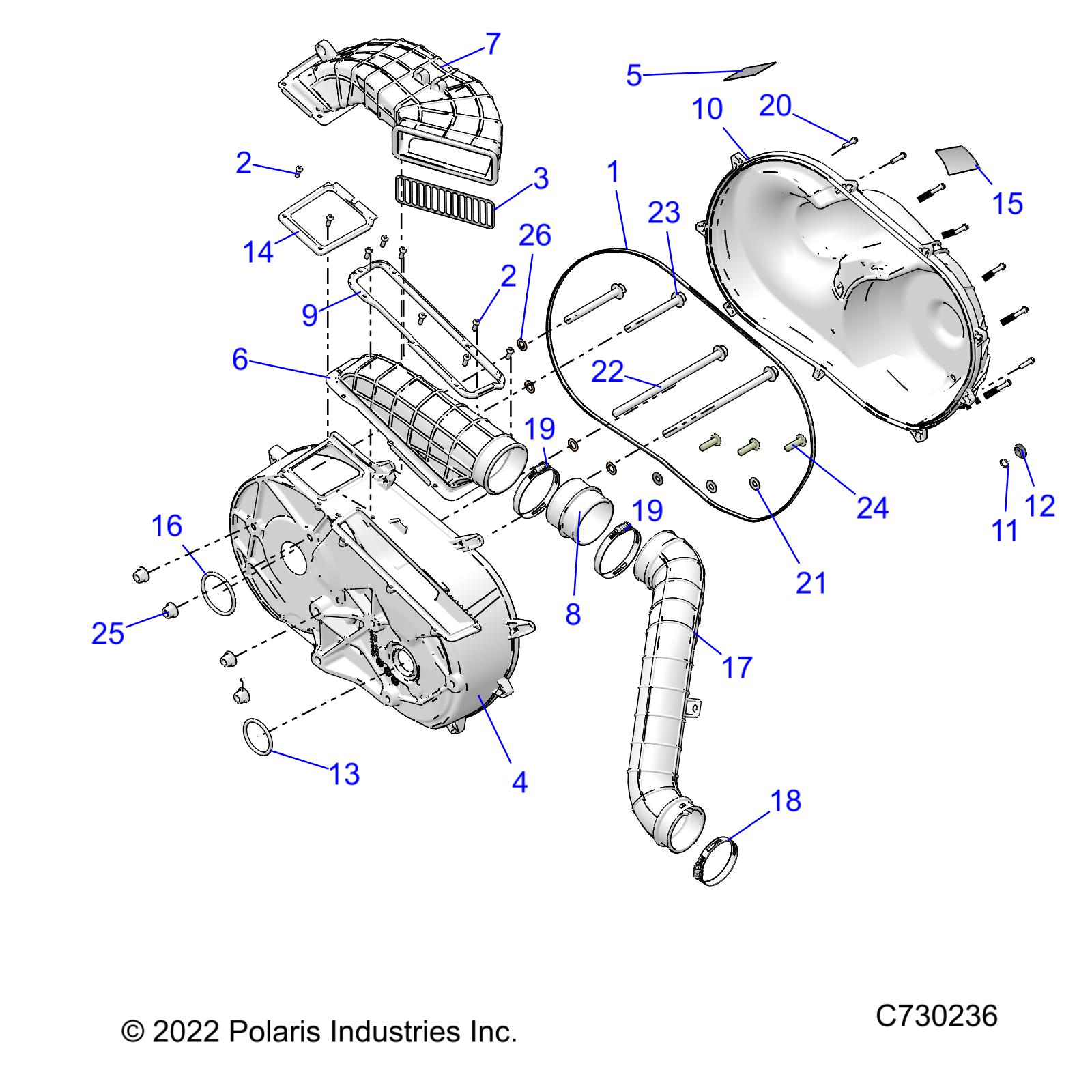 Foto diagrama Polaris que contem a peça 7556155