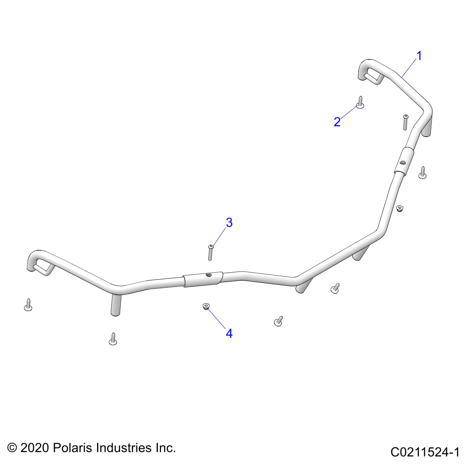 Foto diagrama Polaris que contem a peça 2638218-458