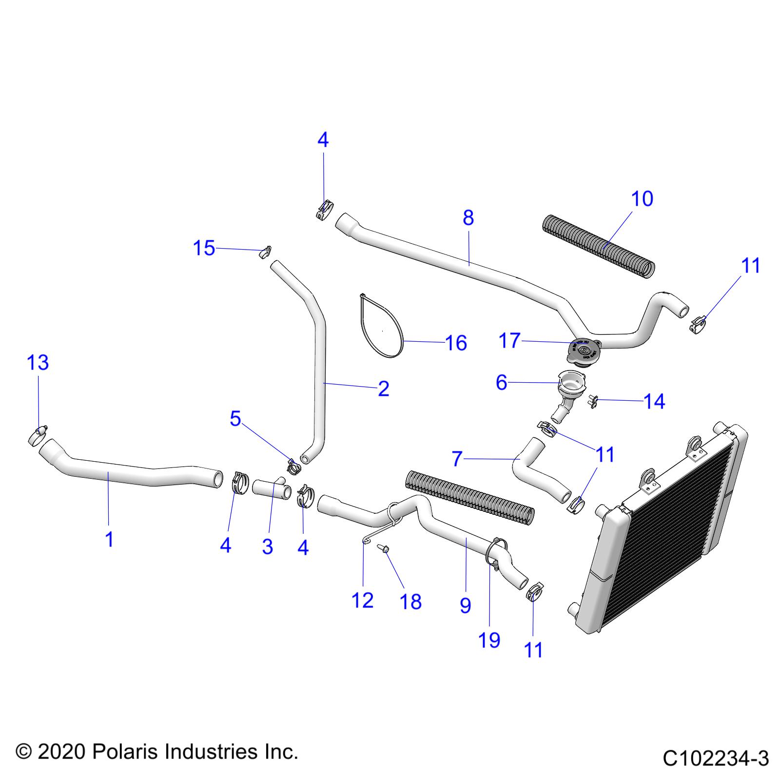 Foto diagrama Polaris que contem a peça 5417384