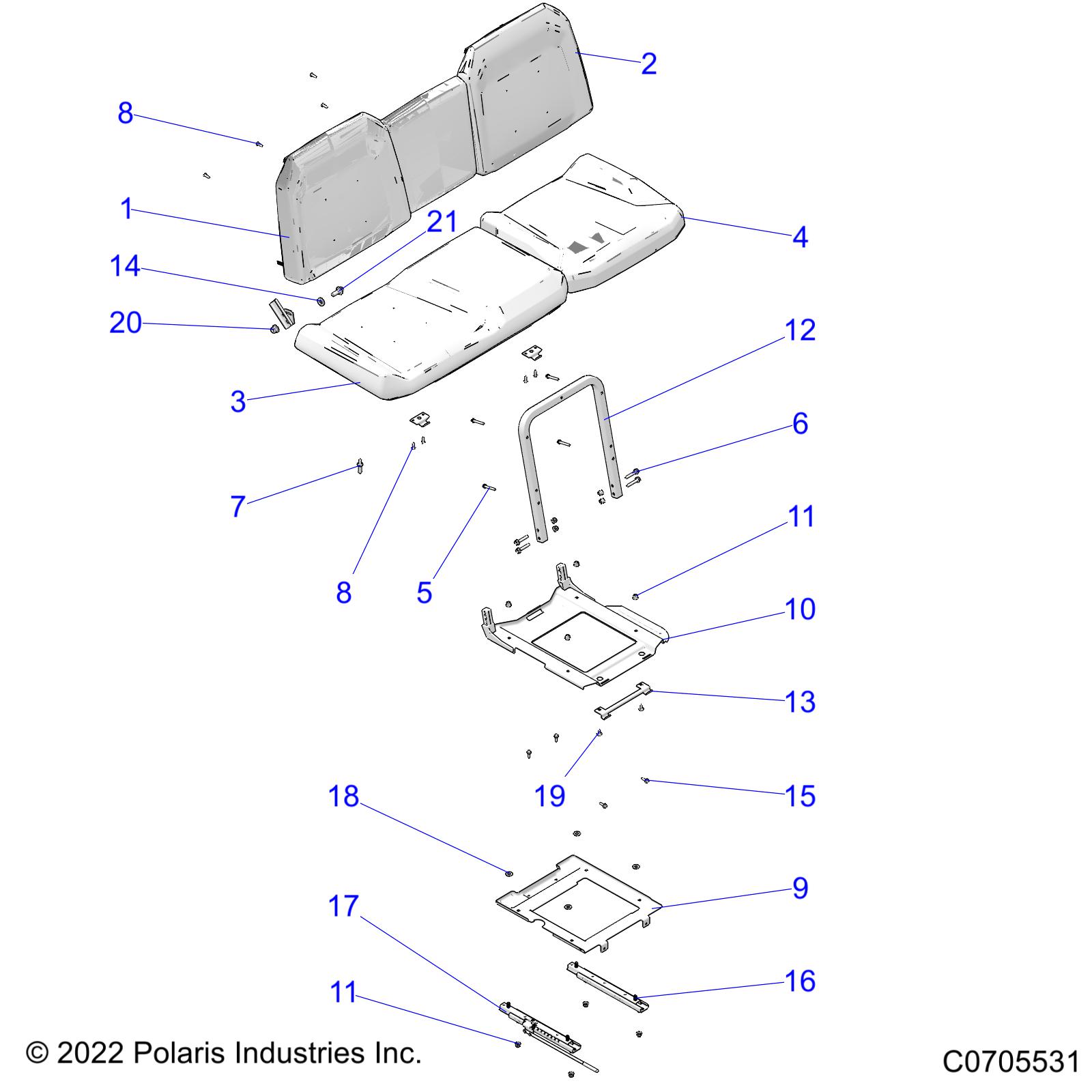 Foto diagrama Polaris que contem a peça 2689777