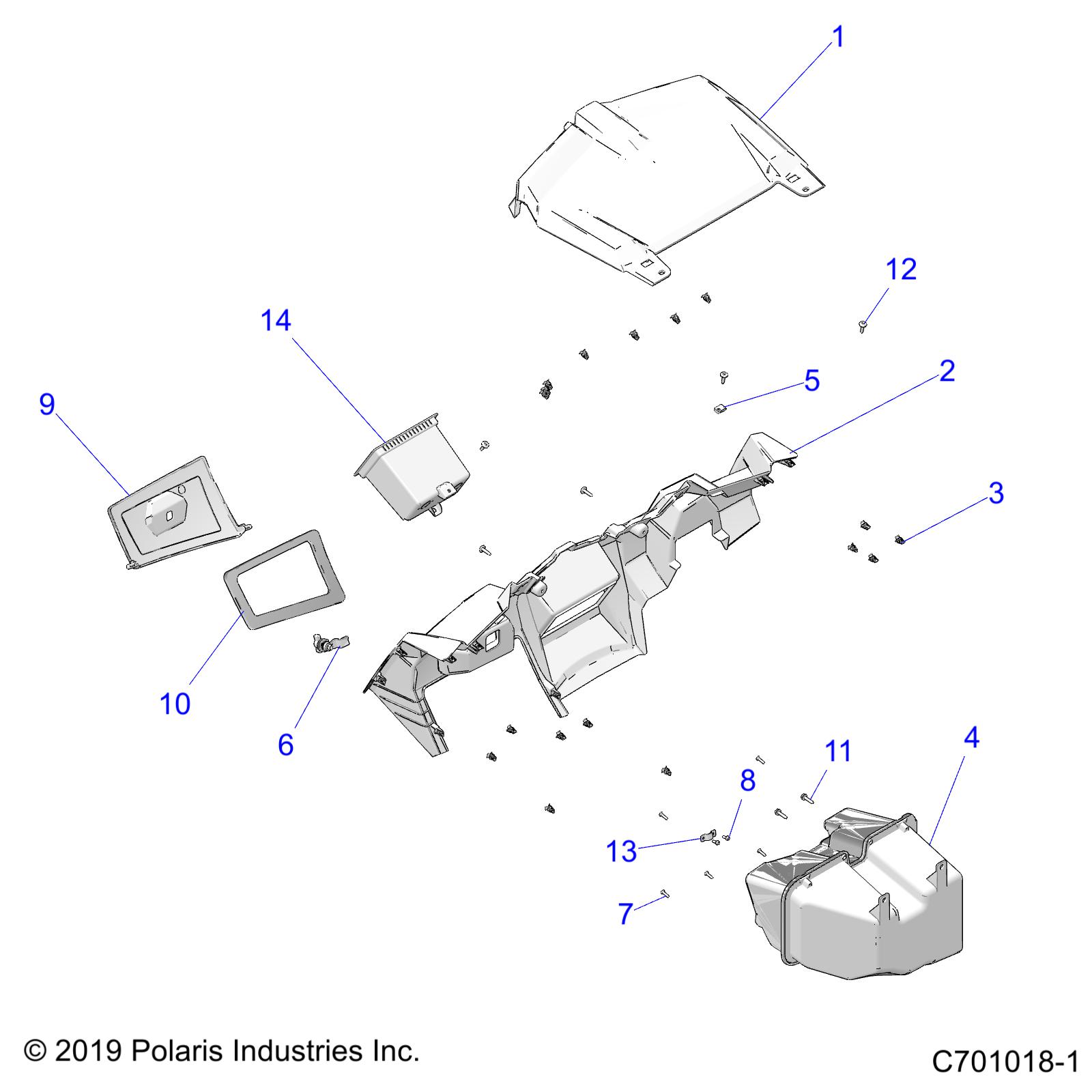 Foto diagrama Polaris que contem a peça 2635333-070