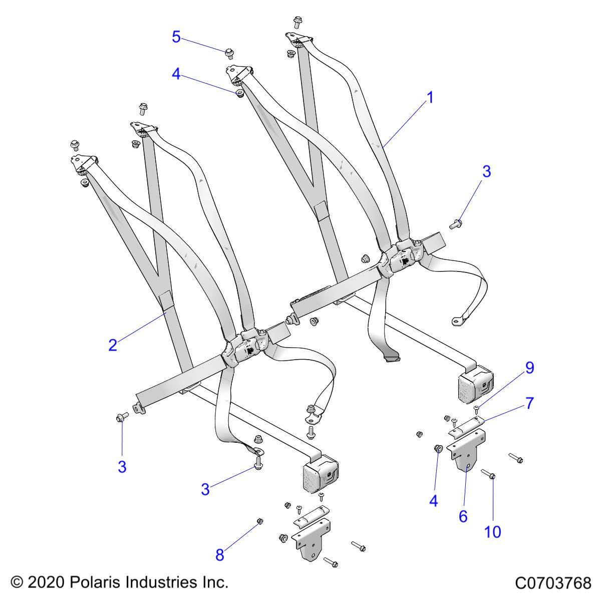 Foto diagrama Polaris que contem a peça 2637653