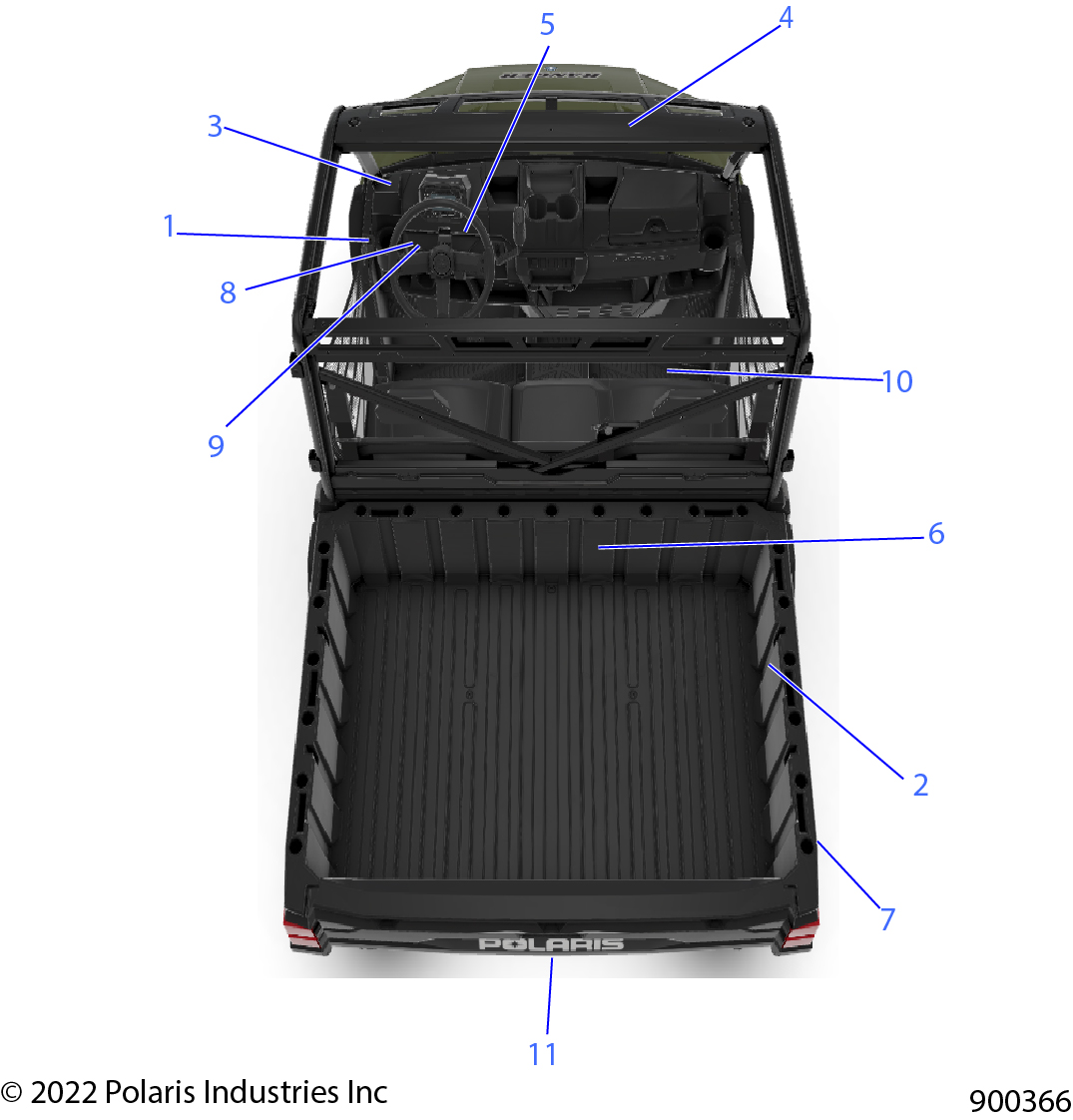 Foto diagrama Polaris que contem a peça 7187424