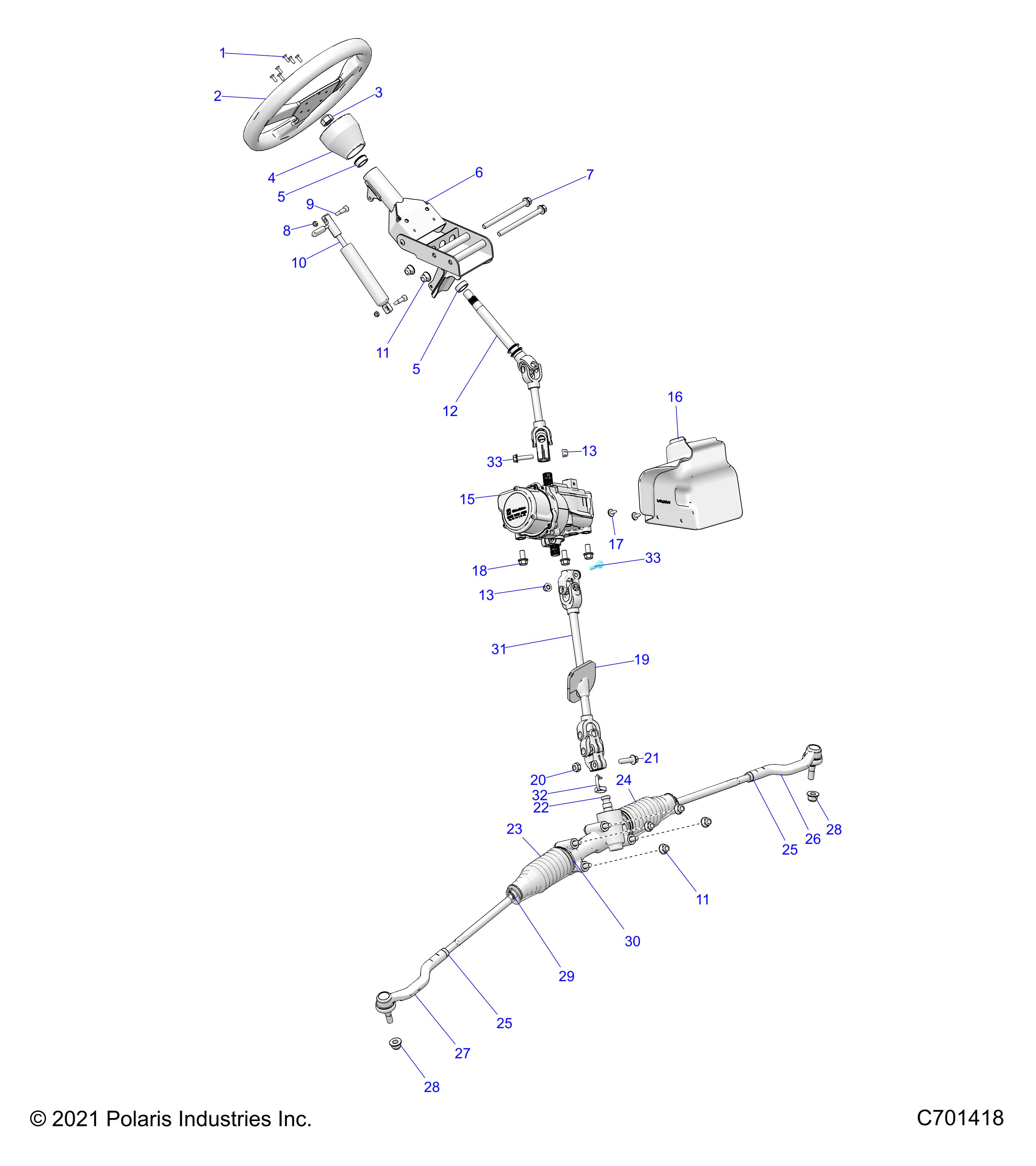 Foto diagrama Polaris que contem a peça 7520731