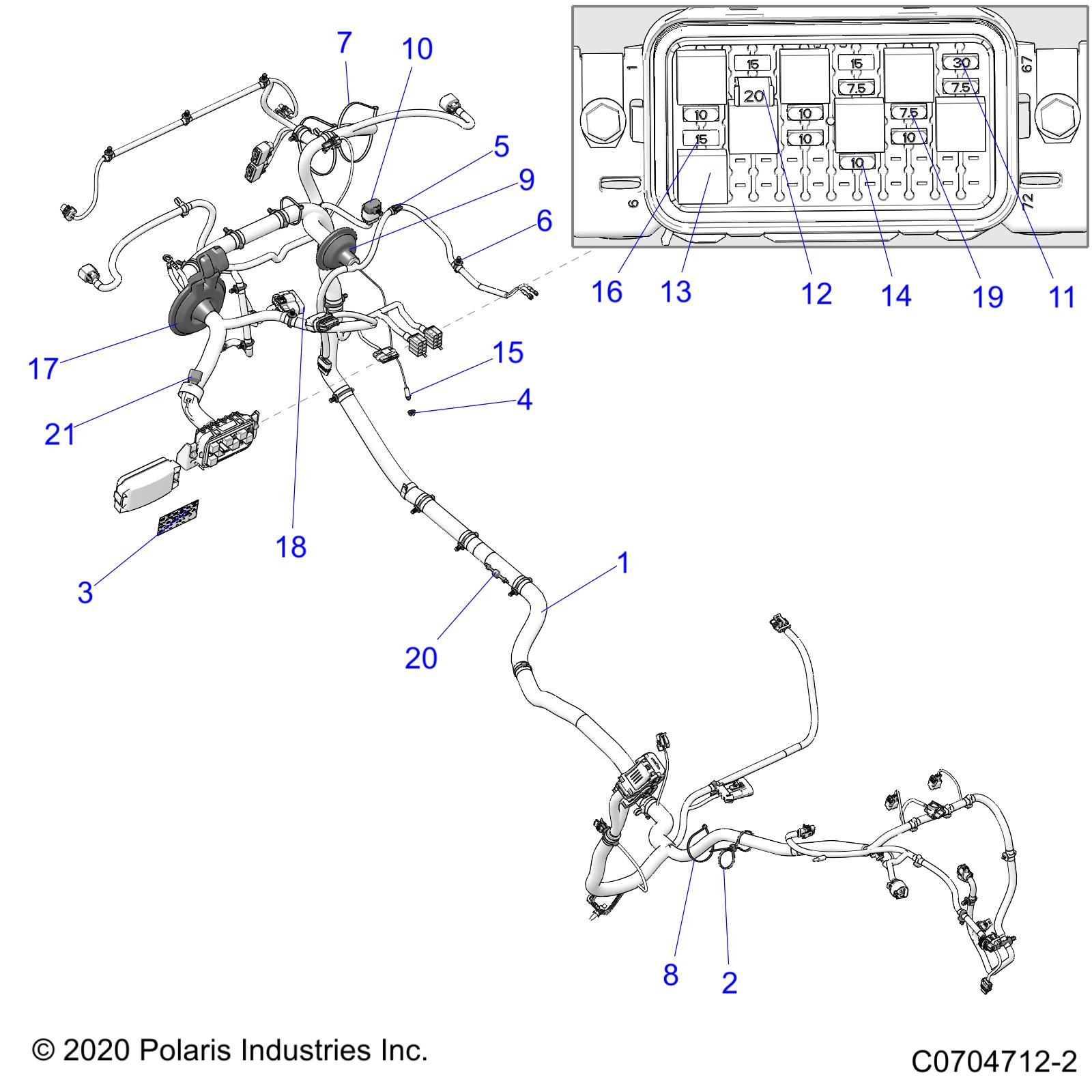 Part Number : 2415485 HARN-CHASSIS RZR 900