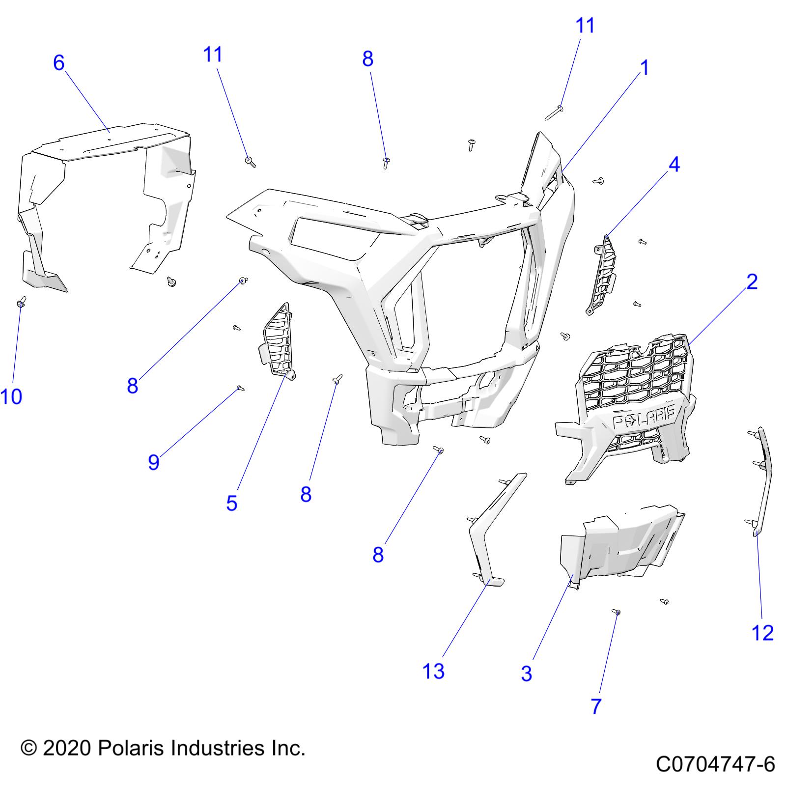 Part Number : 5454587-070 FASICA GRILLE  FRONT  LEFT