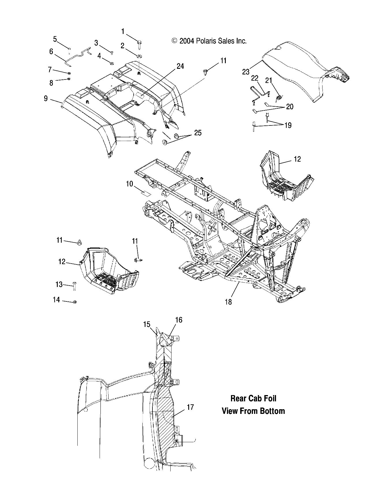 Foto diagrama Polaris que contem a peça 5435363-400