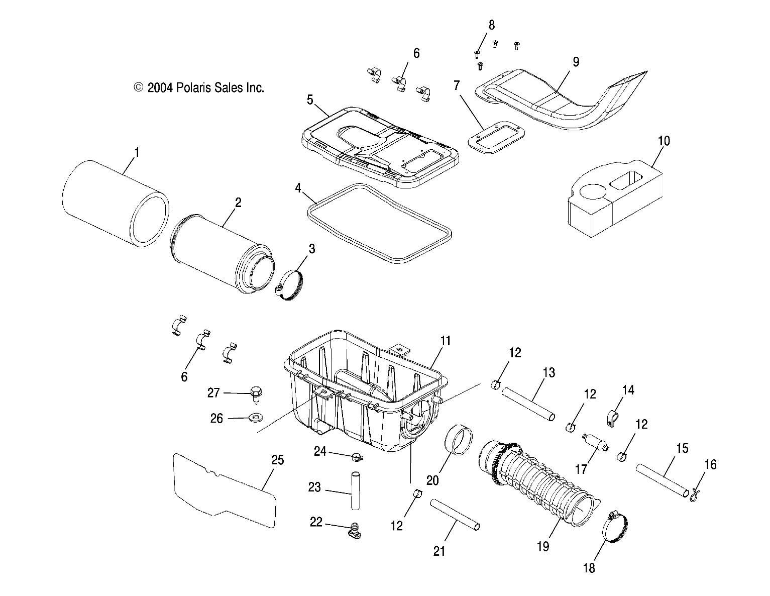 Foto diagrama Polaris que contem a peça 5411668