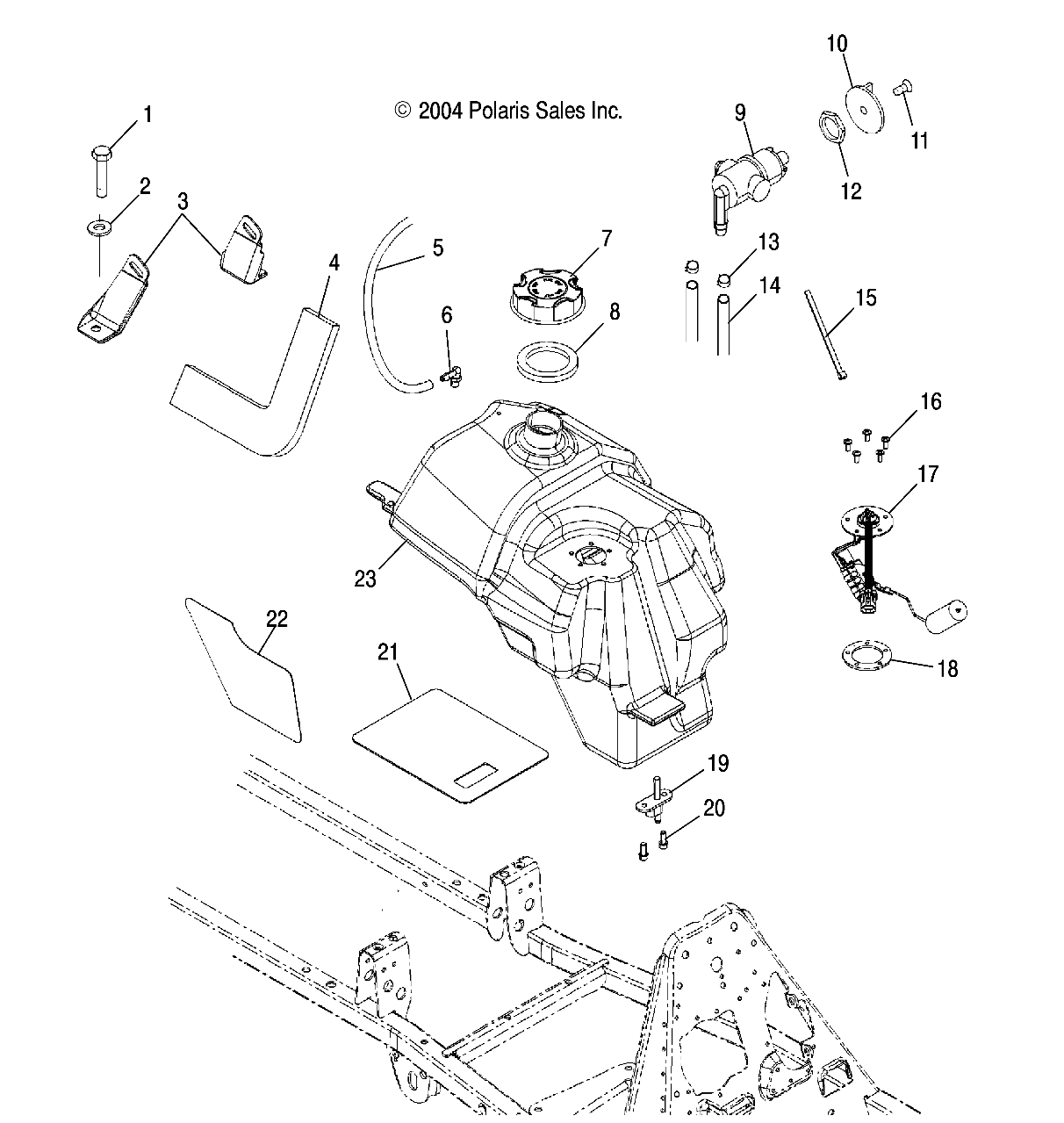 Foto diagrama Polaris que contem a peça 7052159