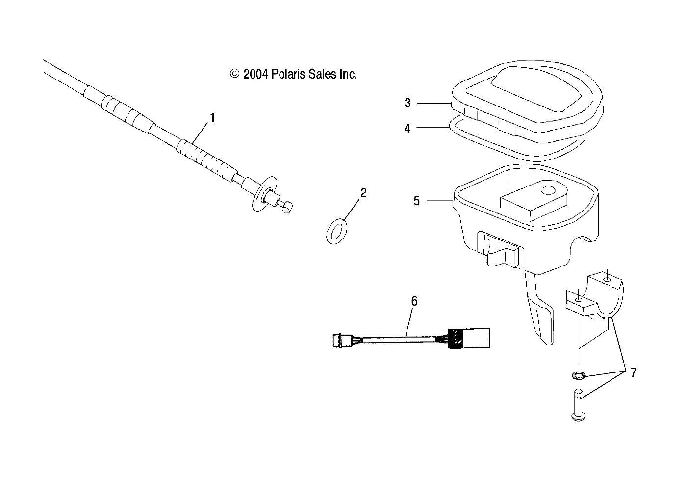 Part Number : 7081102 CABLE-THROTTLE 1/4 TURN 52INCH