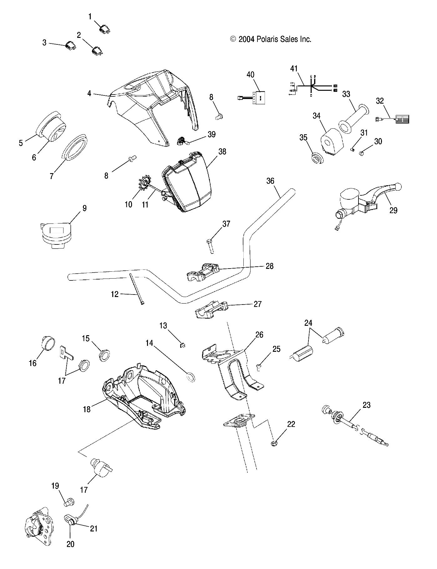 Foto diagrama Polaris que contem a peça 5436258-455