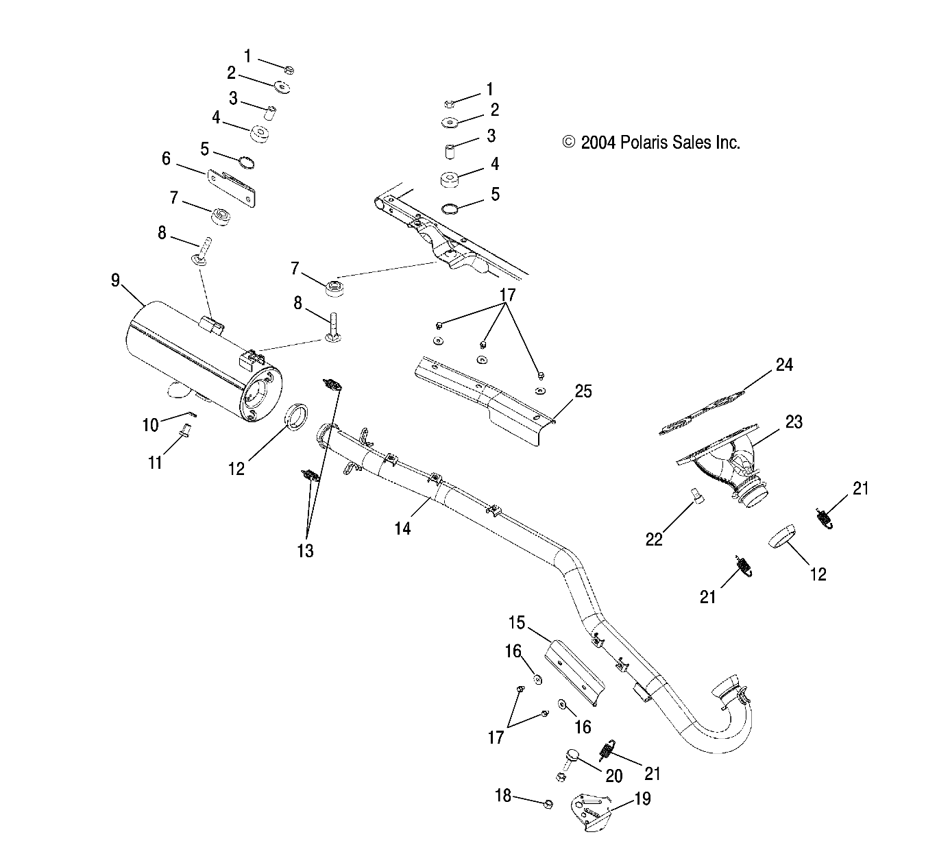 Foto diagrama Polaris que contem a peça 1261242-489