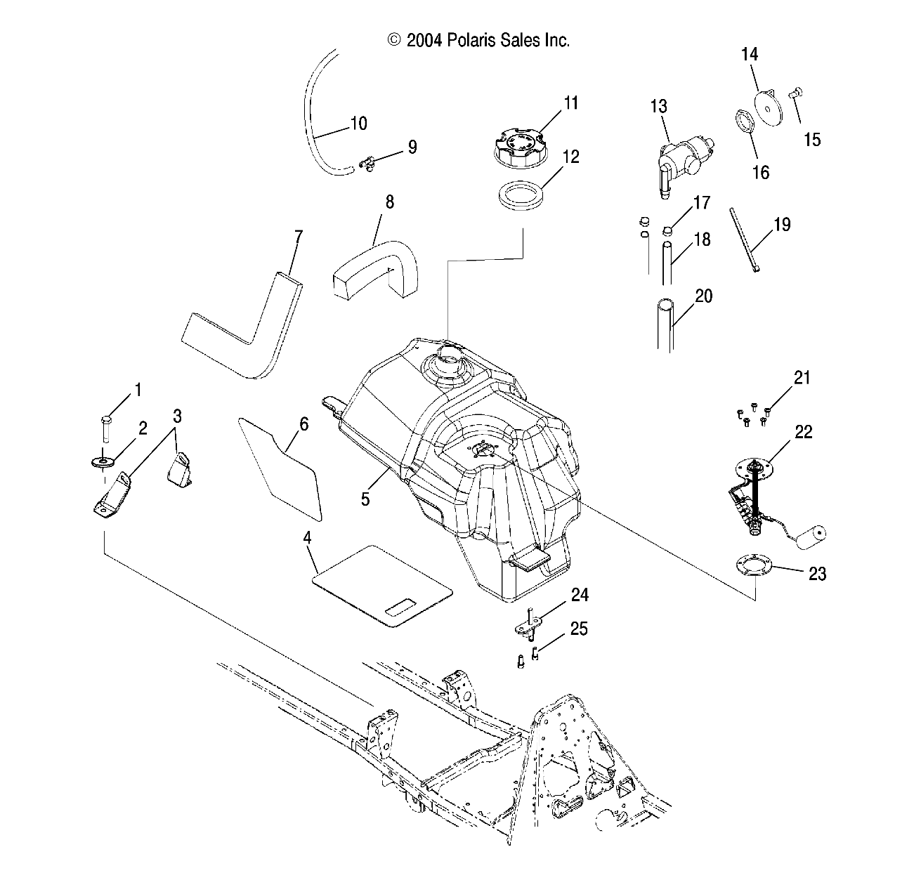 Foto diagrama Polaris que contem a peça 8450105-29