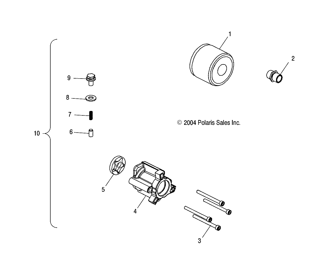 Foto diagrama Polaris que contem a peça 5133852