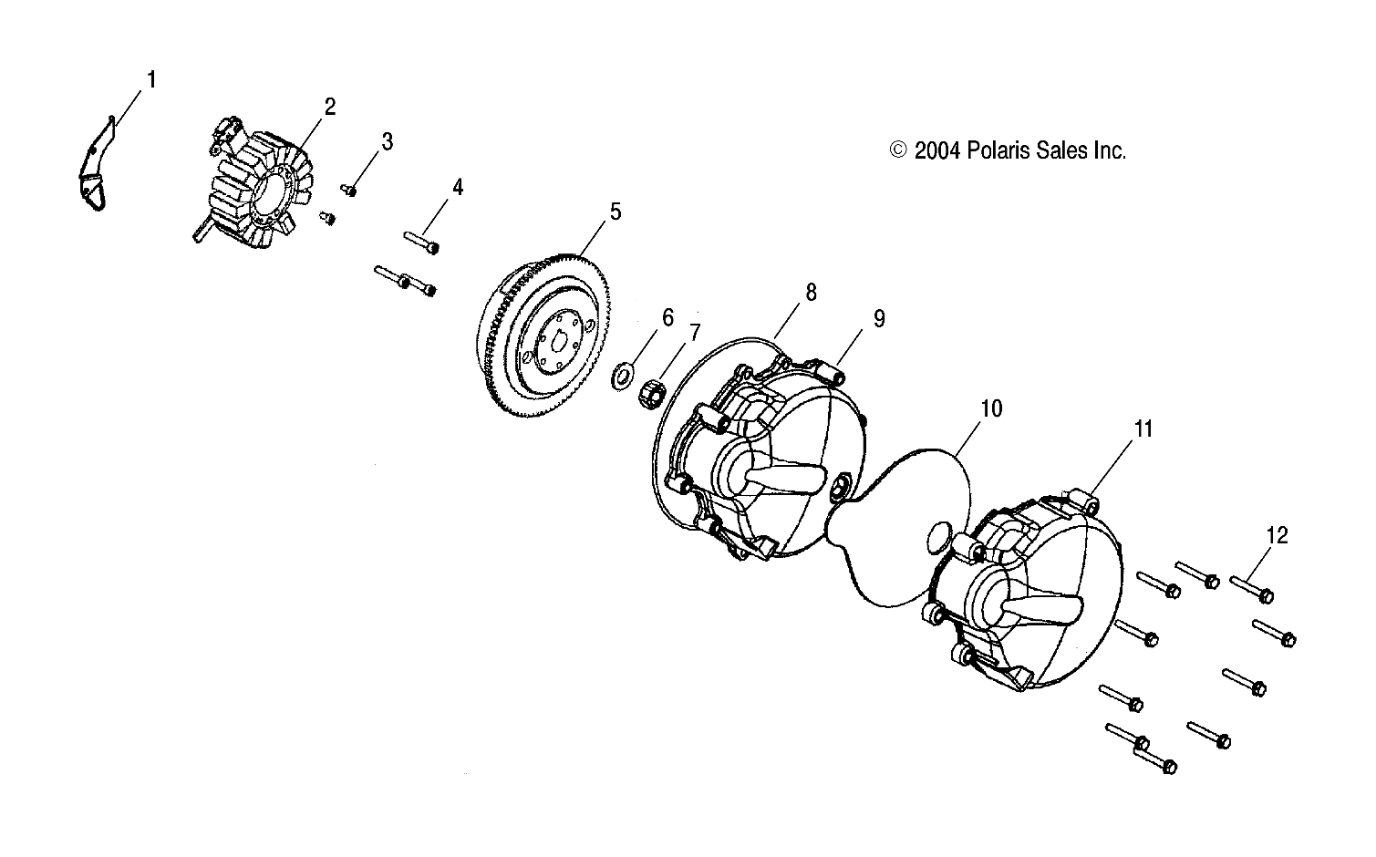 Foto diagrama Polaris que contem a peça 4011103