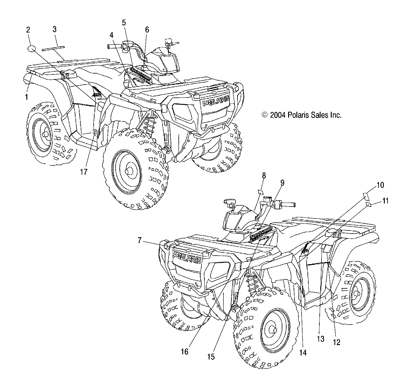 Foto diagrama Polaris que contem a peça 7172716