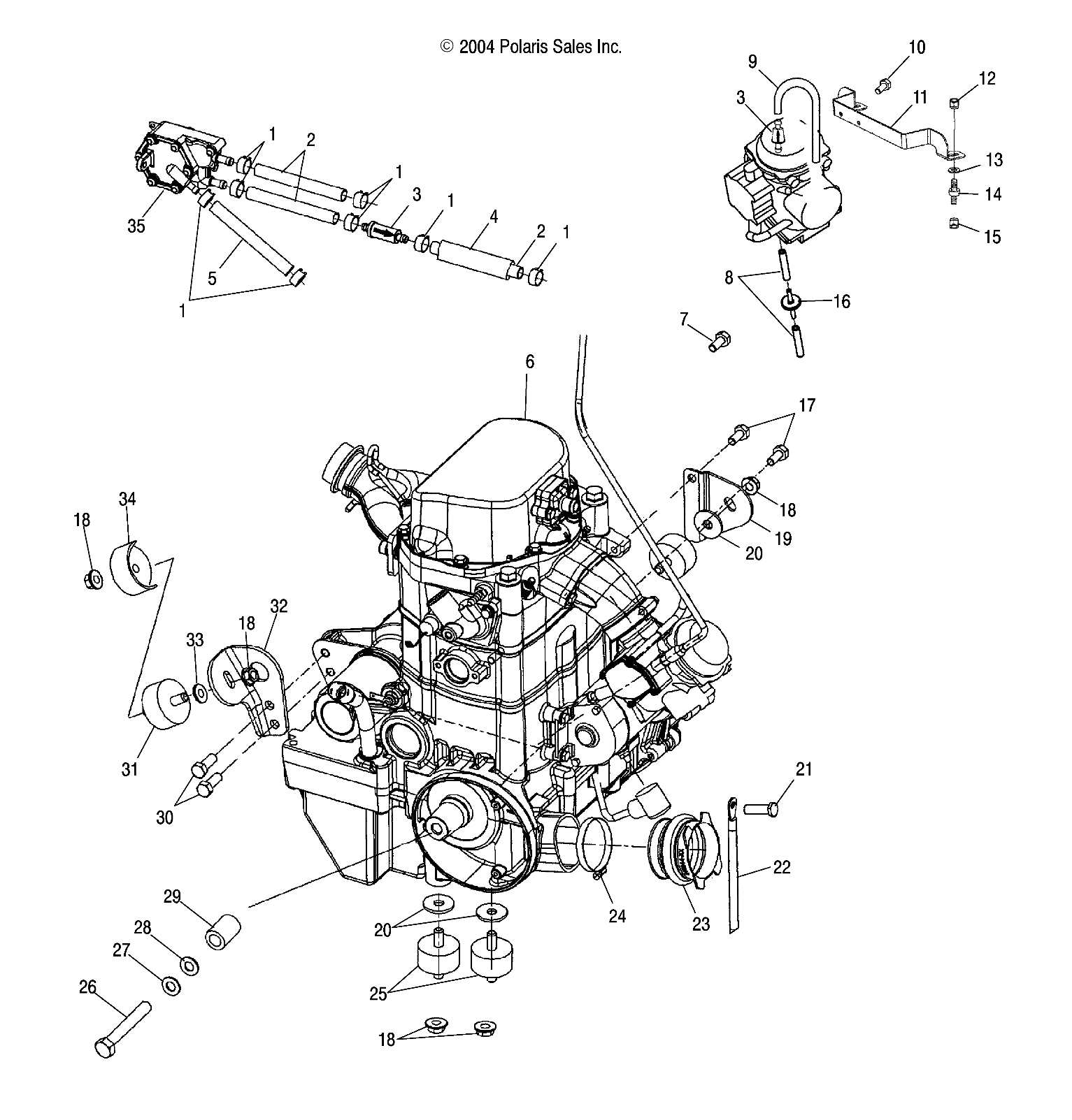 Foto diagrama Polaris que contem a peça 5411944