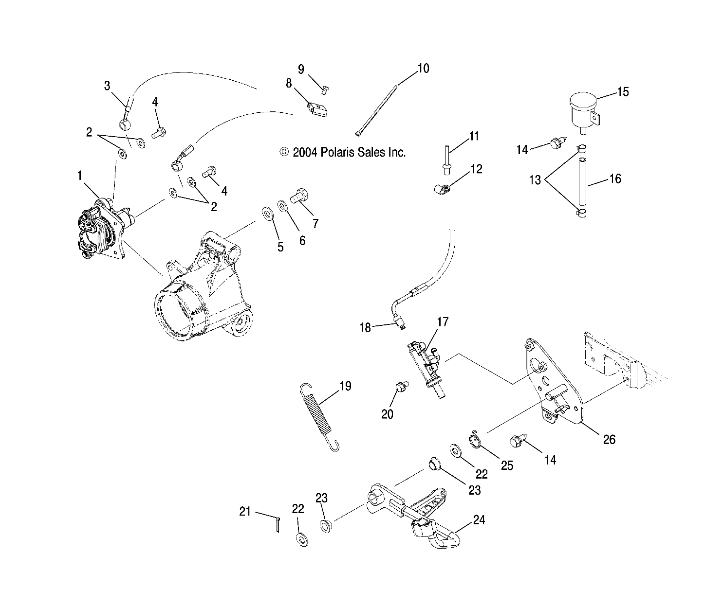 Foto diagrama Polaris que contem a peça 1013415-067