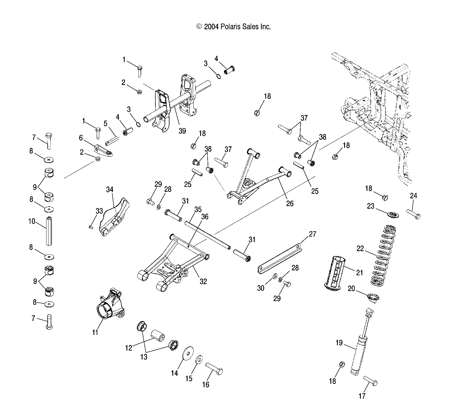 Foto diagrama Polaris que contem a peça 7042311-293