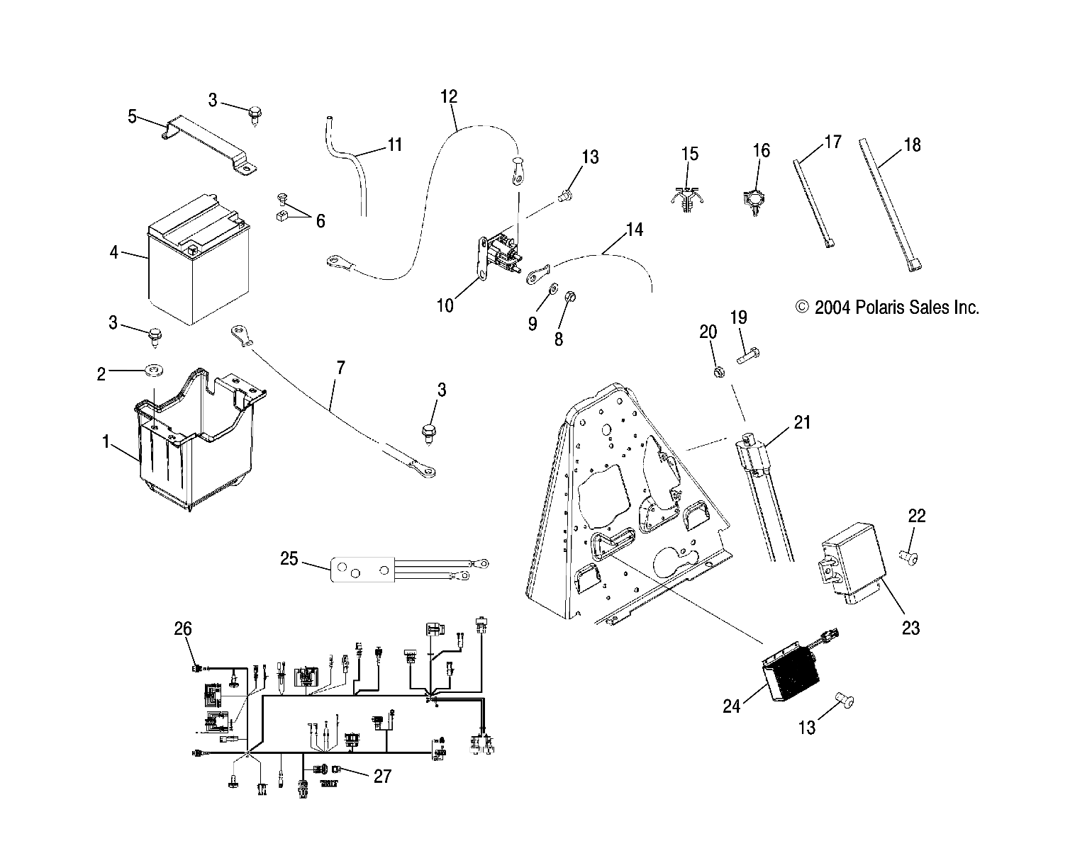 Foto diagrama Polaris que contem a peça 4010898