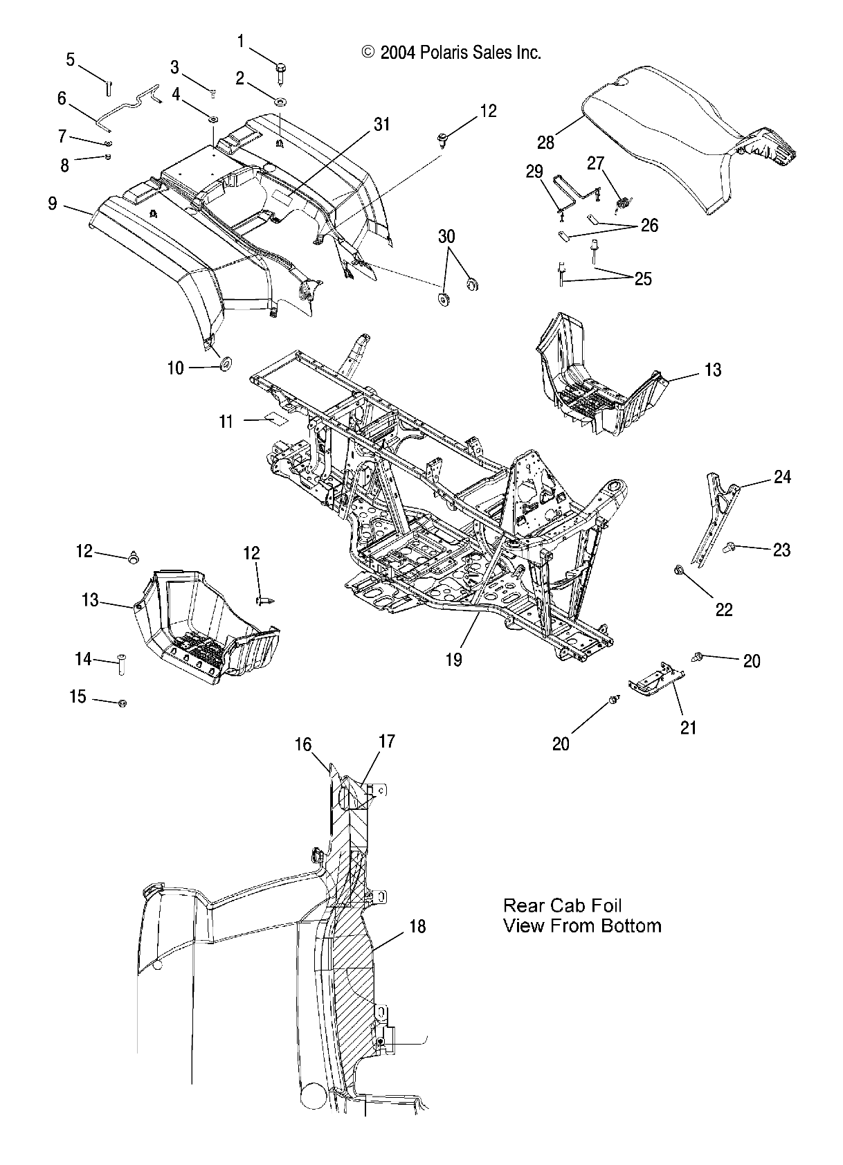 Part Number : 5435363-070 CAB-REAR BLK