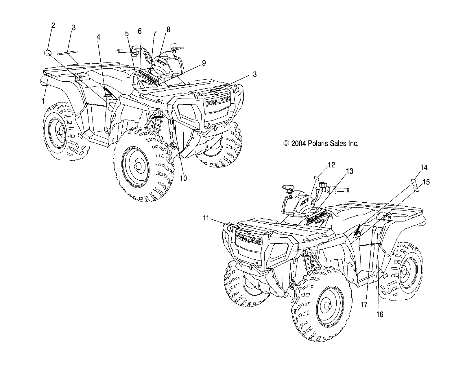 Foto diagrama Polaris que contem a peça 7172709