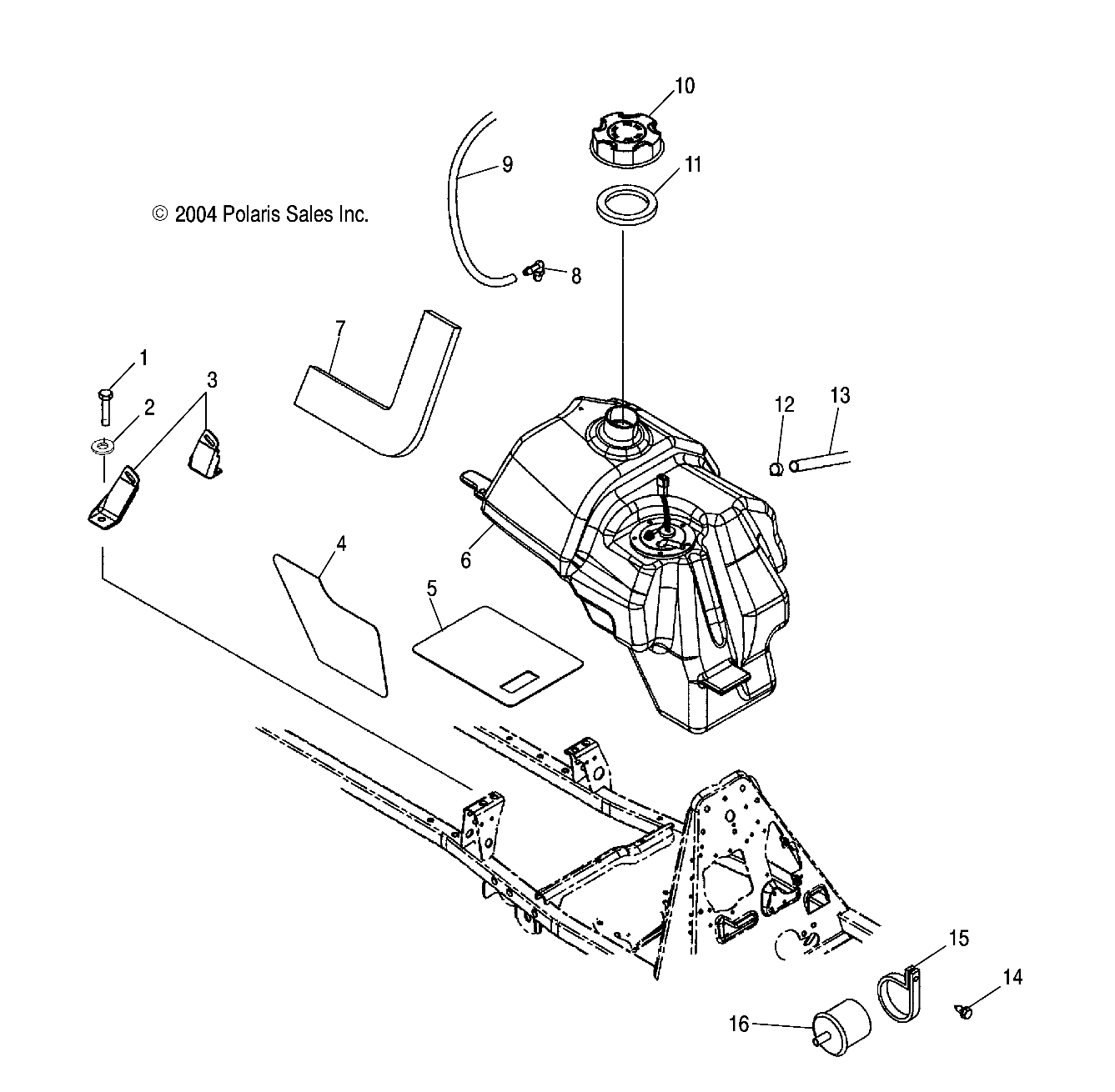 Part Number : 2520461 FUEL TANK W/FUEL PUMP