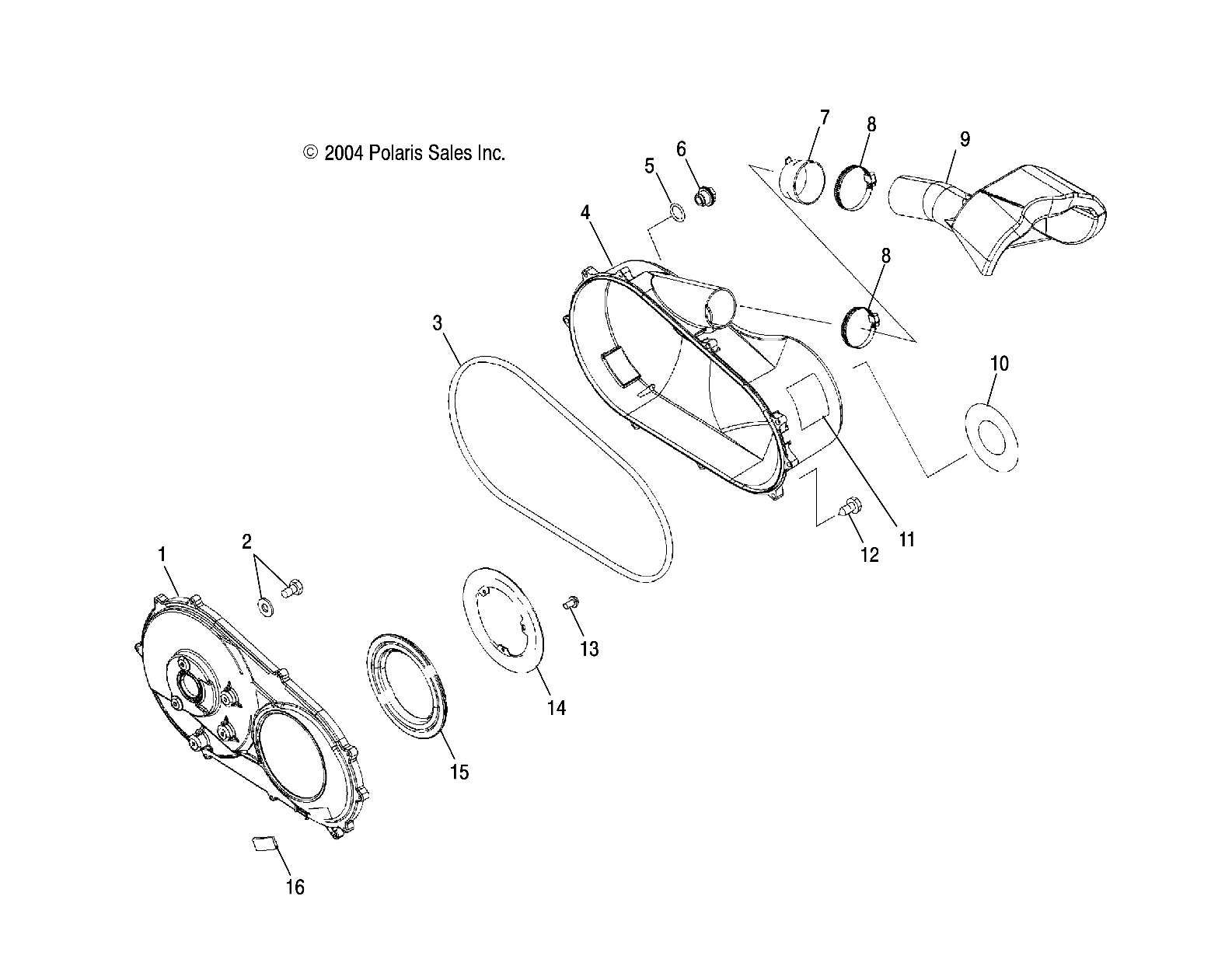 Foto diagrama Polaris que contem a peça 5434012