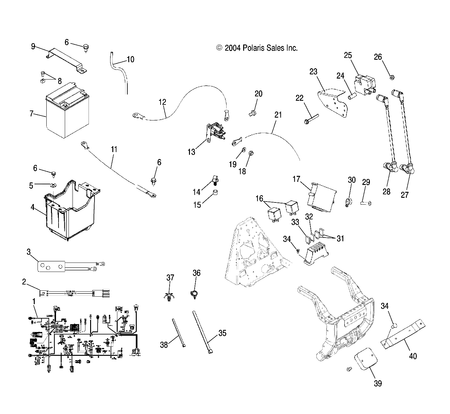 Foto diagrama Polaris que contem a peça 7518322