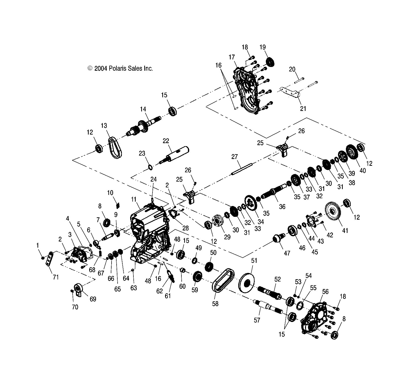 Part Number : 1332348 ASM-GEARCASE 2.70 H