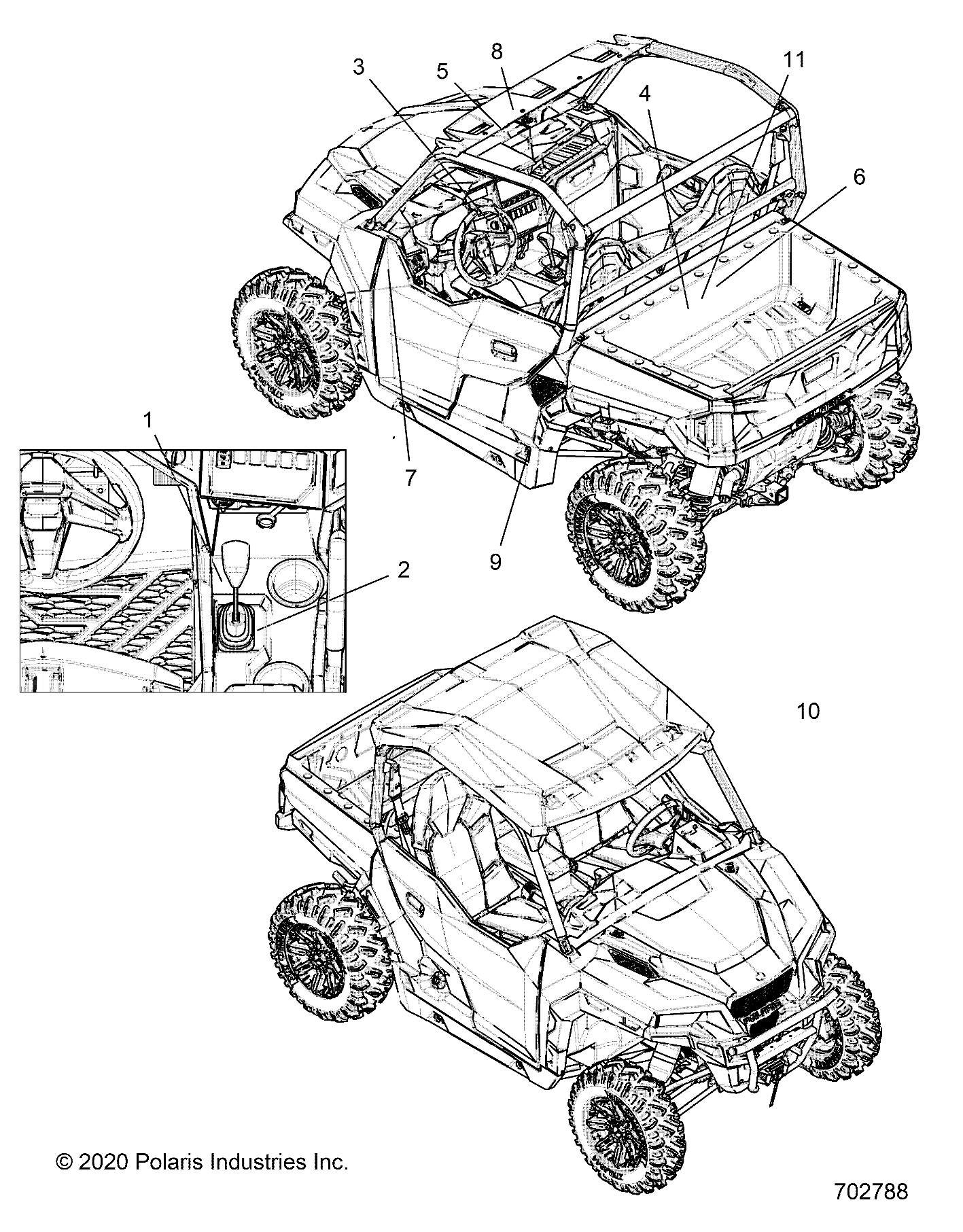 Foto diagrama Polaris que contem a peça 7187413