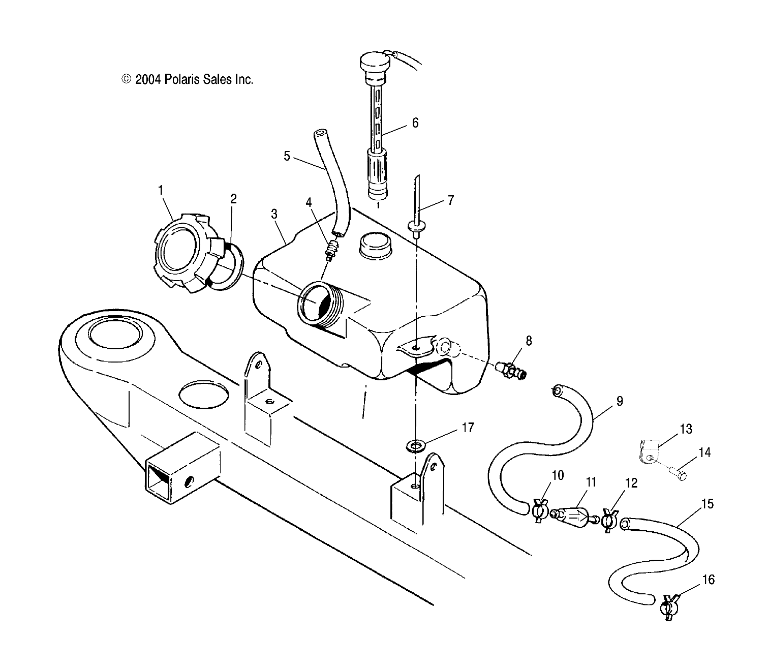 Foto diagrama Polaris que contem a peça 7080476