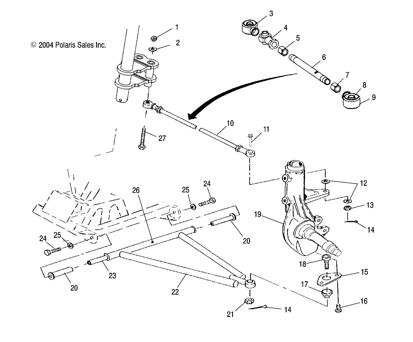 Foto diagrama Polaris que contem a peça 7571611