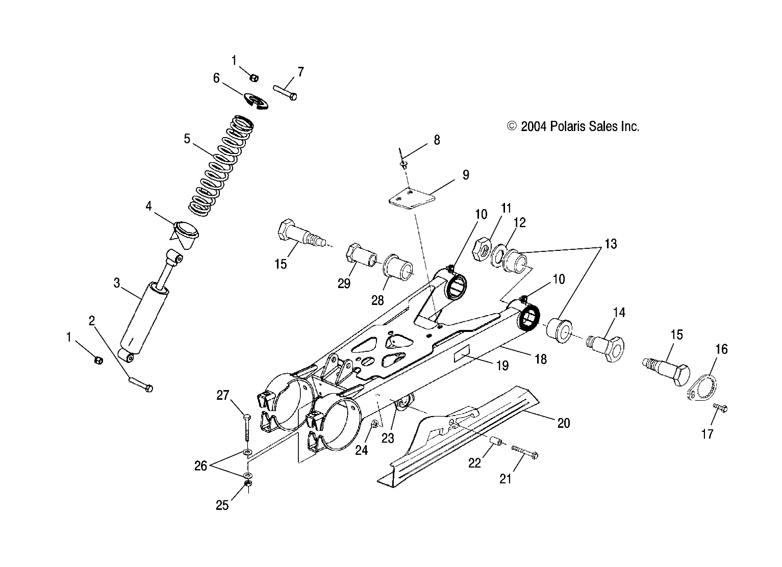 Part Number : 1541988-067 ASM-SWING ARM LONG TVL BLK