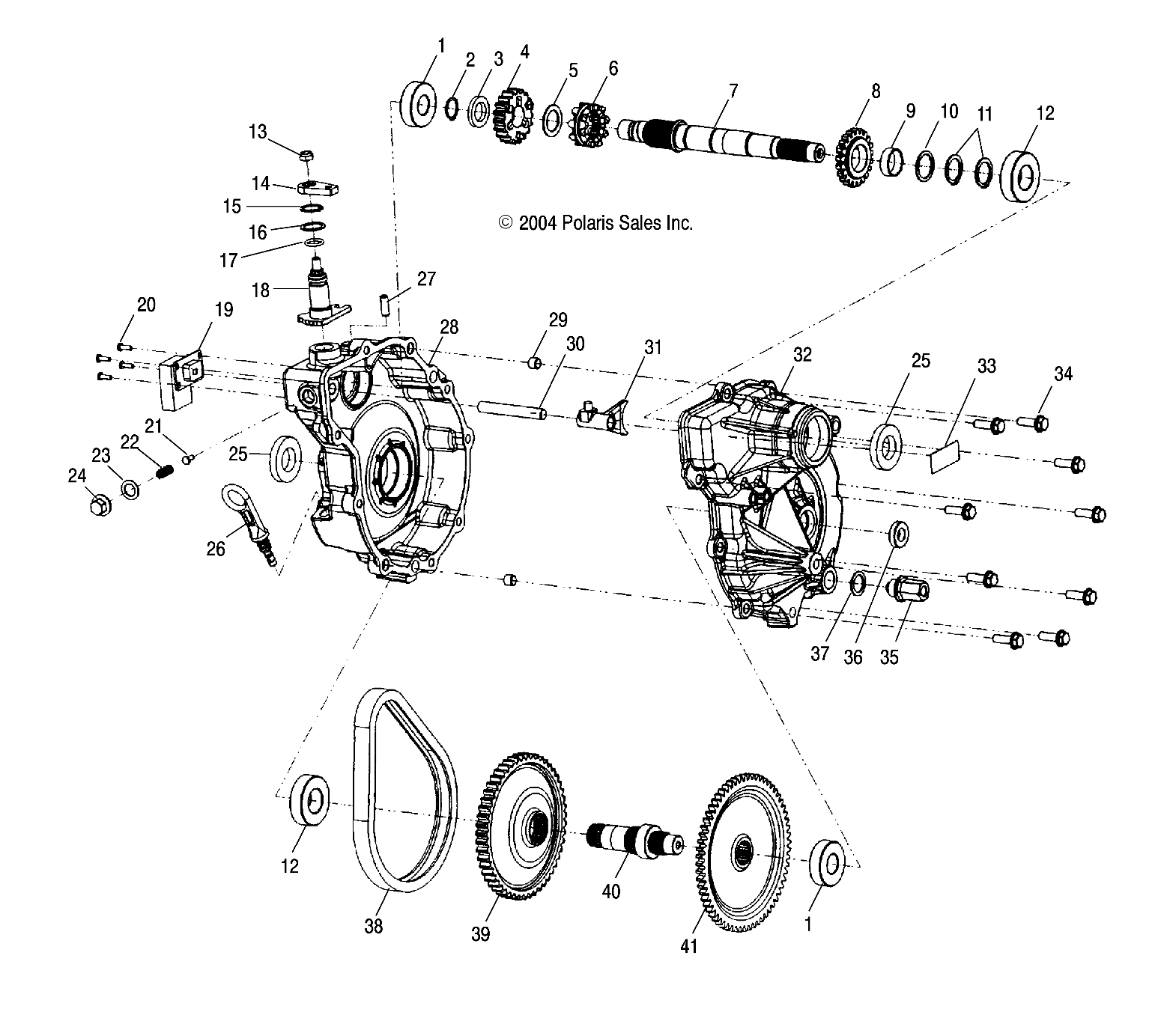 Foto diagrama Polaris que contem a peça 1341306