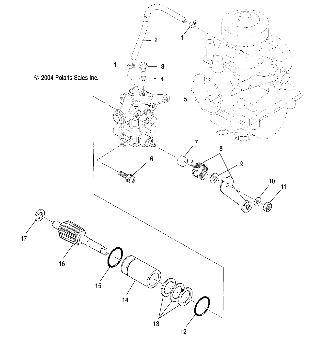 Foto diagrama Polaris que contem a peça 3083672