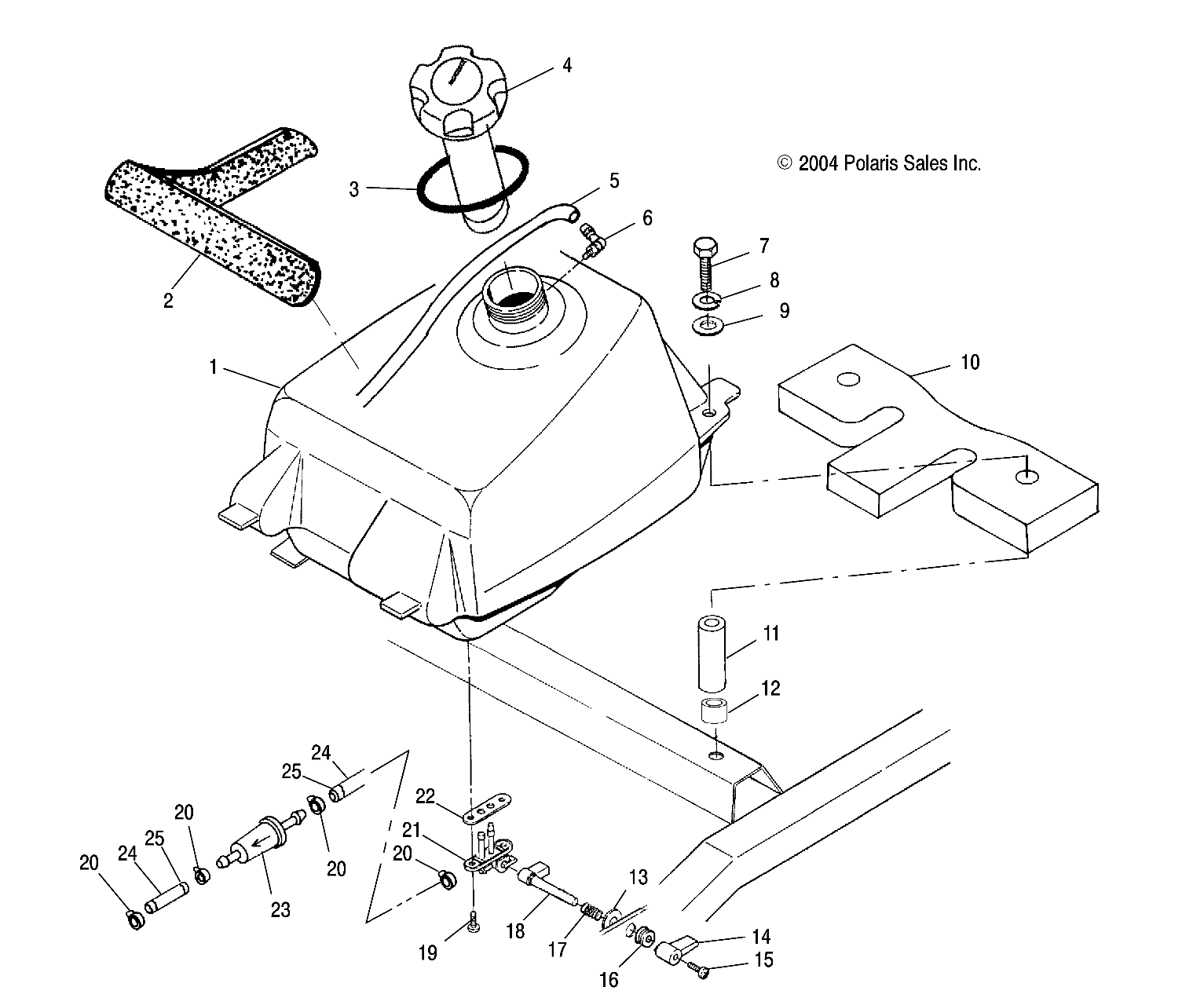 Foto diagrama Polaris que contem a peça 5432291