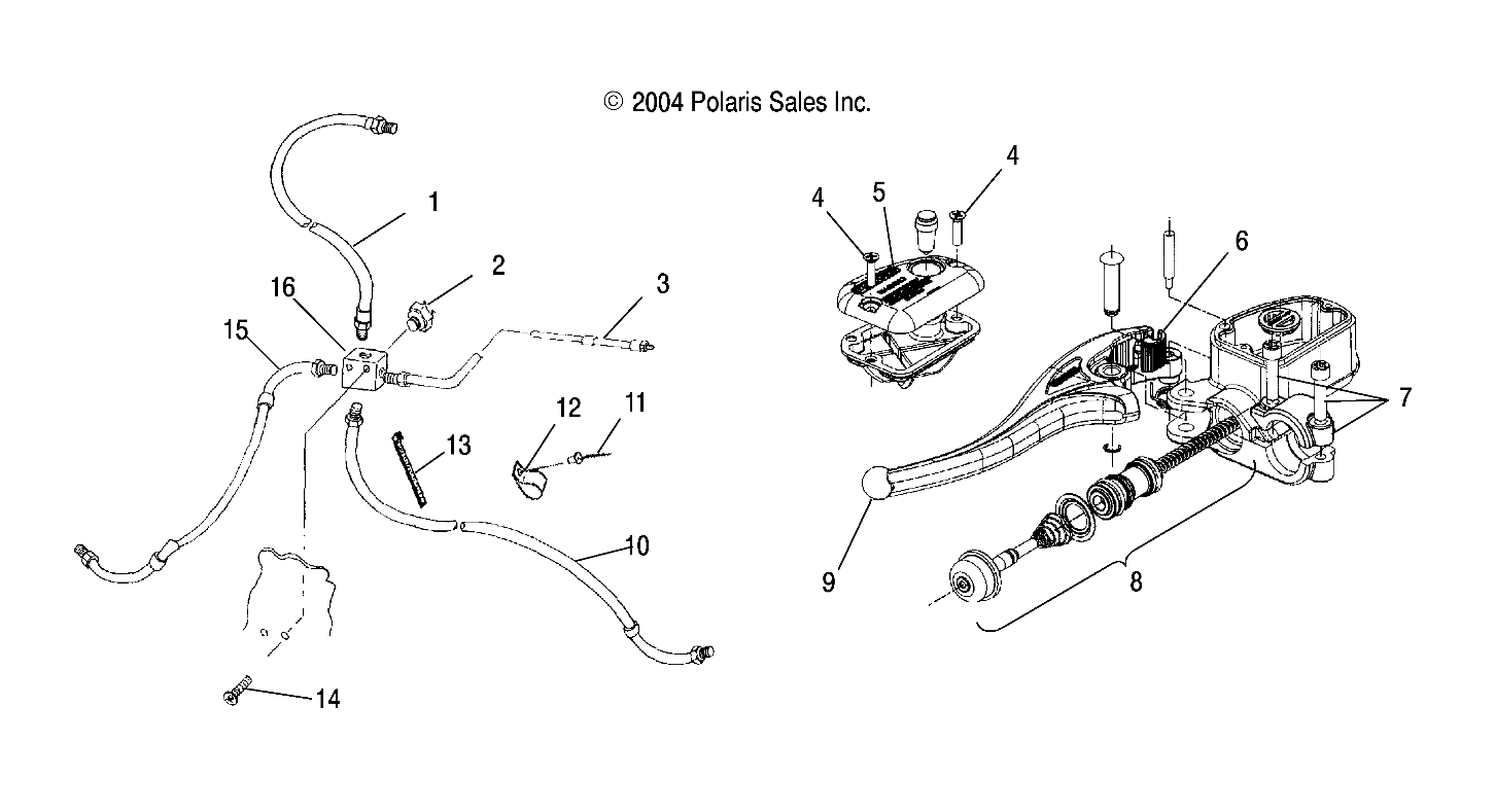 Part Number : 1910838 BRAKE LINE  FRONT  LEFT