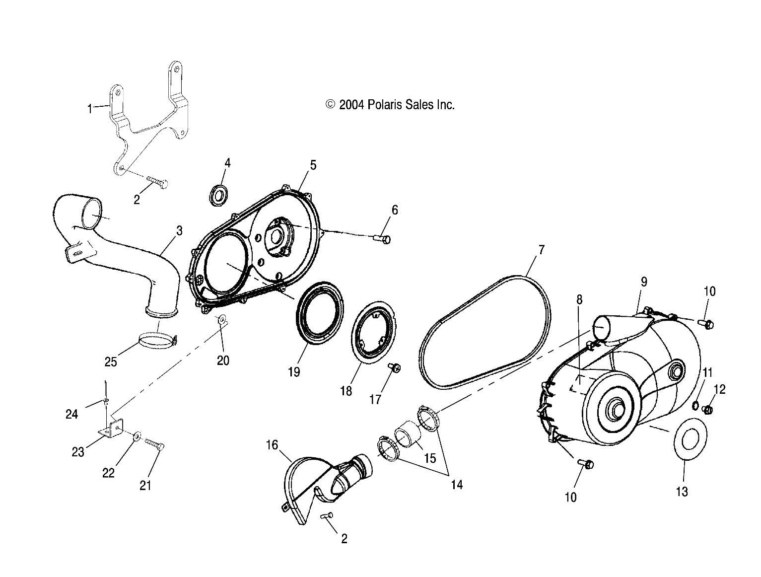 Foto diagrama Polaris que contem a peça 7517601