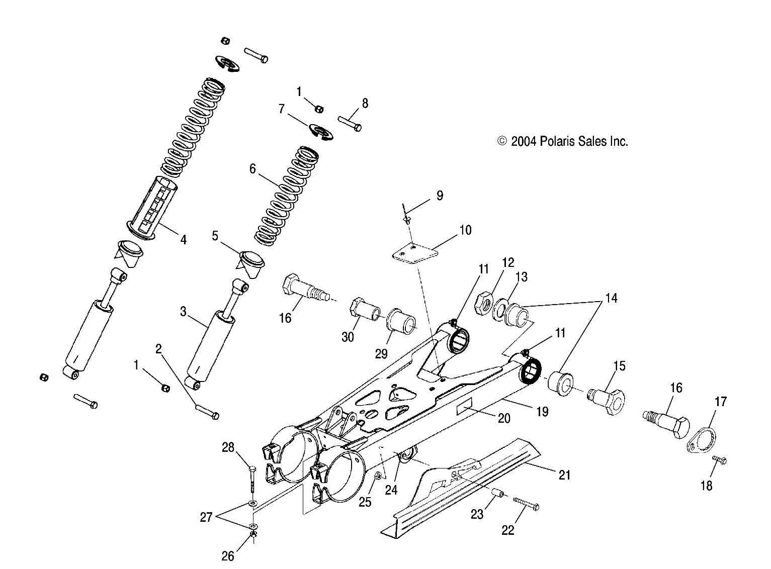 Foto diagrama Polaris que contem a peça 7042281-216