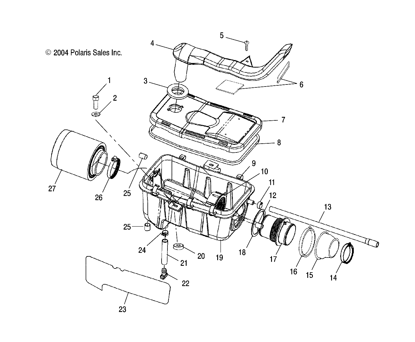 Foto diagrama Polaris que contem a peça 5412099