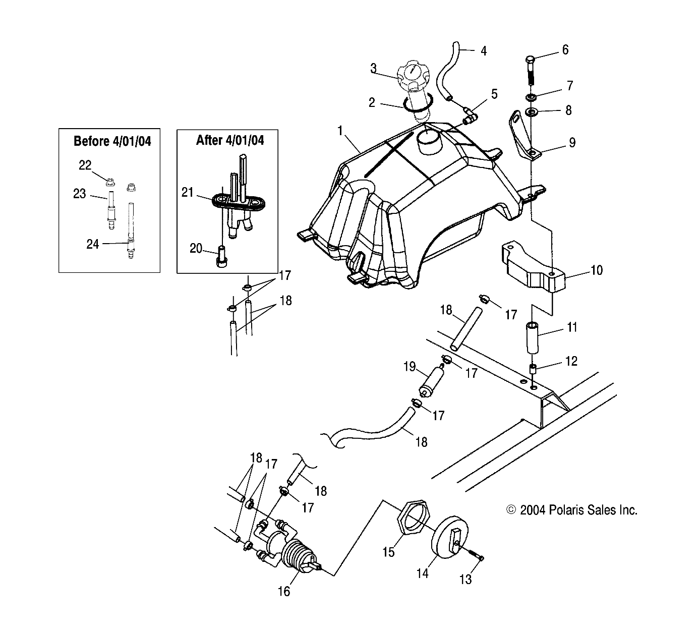 Part Number : 7052364 FITTING-FUEL DUAL OUTLET