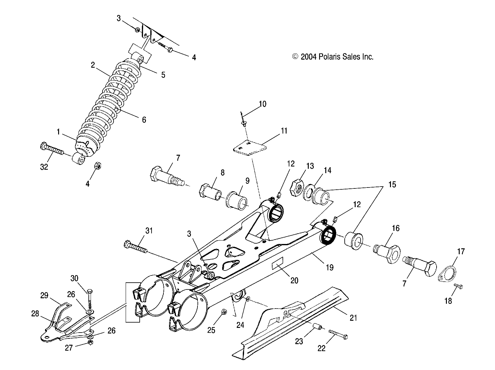 Part Number : 7042318 SHOCK-REAR