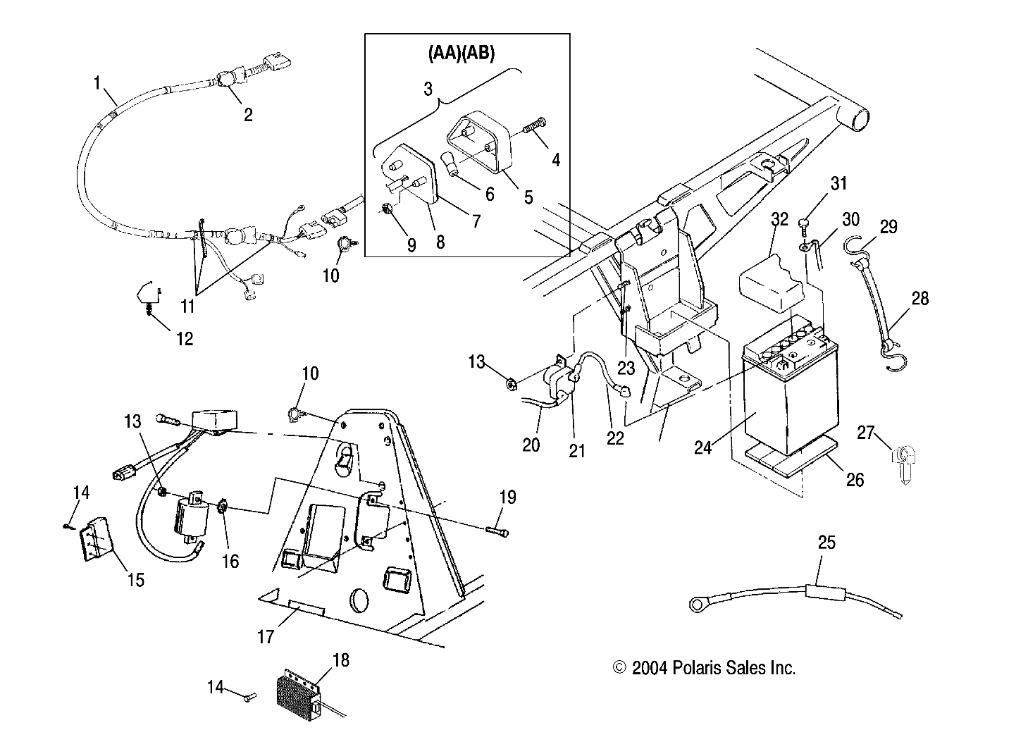 Foto diagrama Polaris que contem a peça 8360012-04