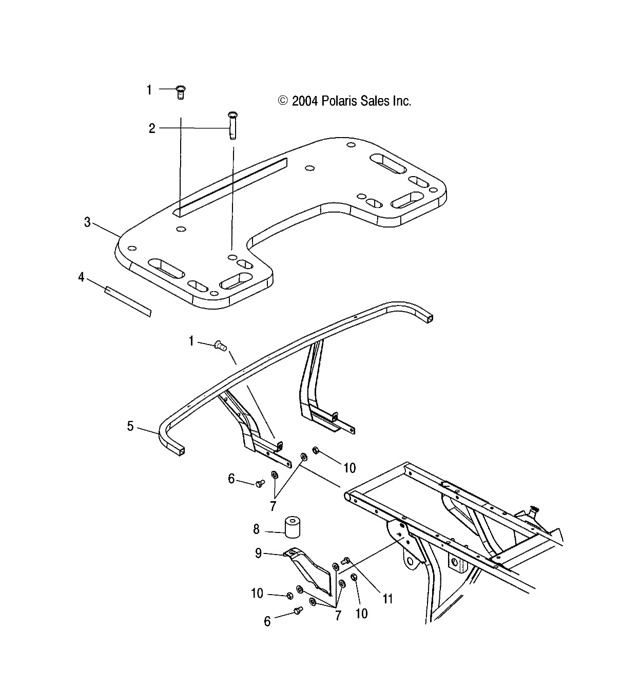 Part Number : 2632996-070 ASM-RACK REAR BLK