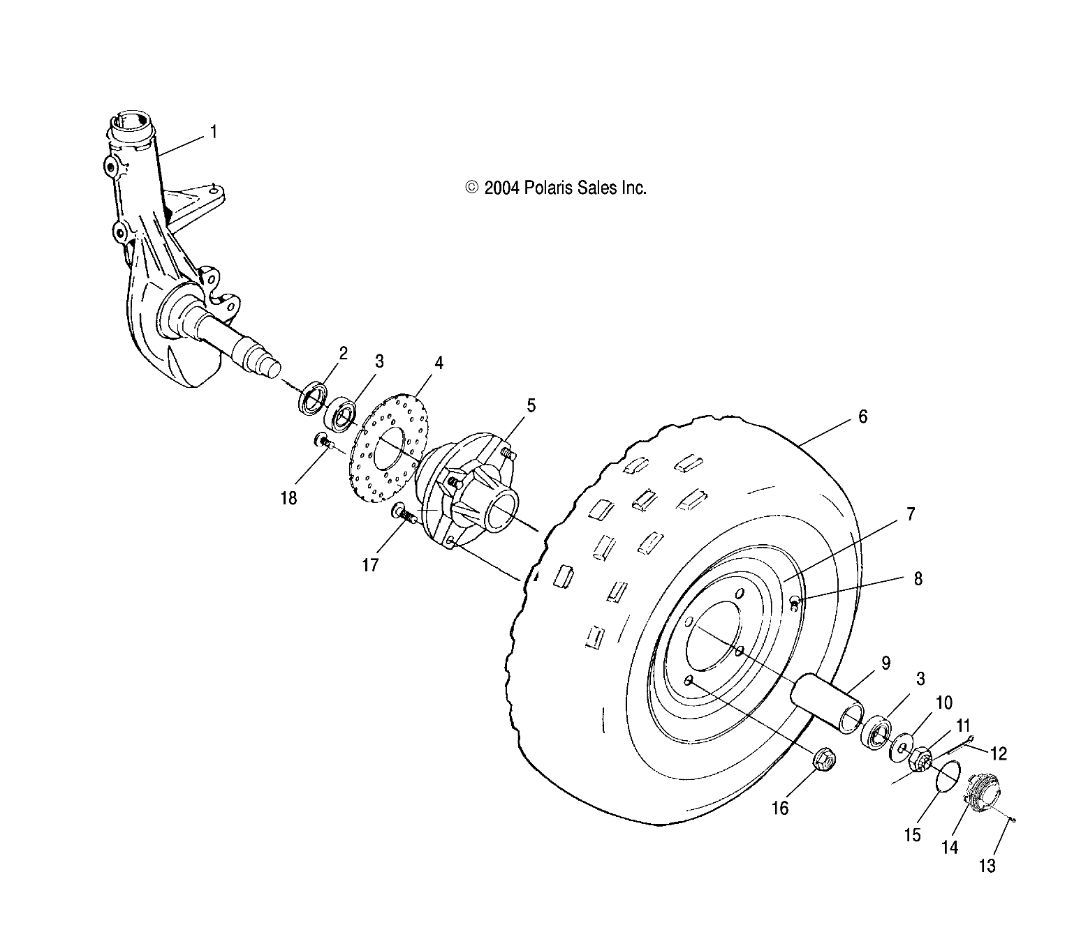 Foto diagrama Polaris que contem a peça 3610020