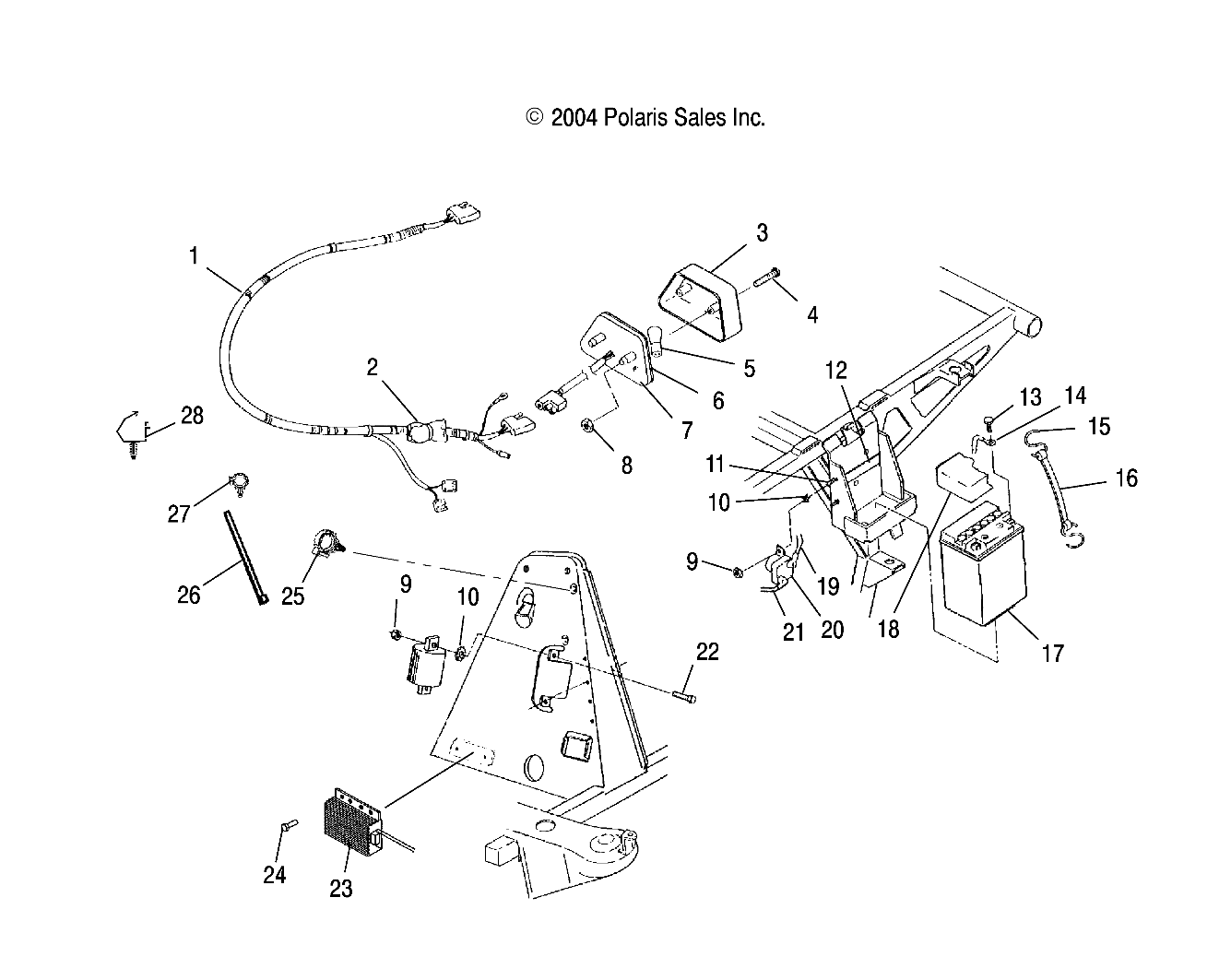 Foto diagrama Polaris que contem a peça 2200593